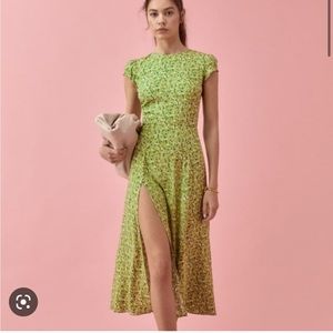 Reformation | Floral Green Gavin Dress in Samantha